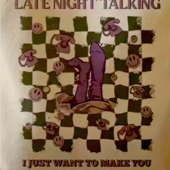 3 LEFT!๐ HARRY STYLES MERCH: Large Canvas LATE NIGHT TALKING ๐ Tote Bag - Picture 2 of 4